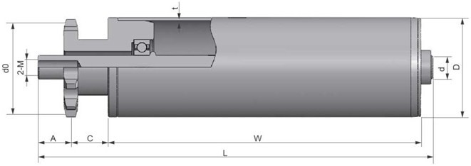 ML2311型 鋼制單鏈輥筒 內螺紋式